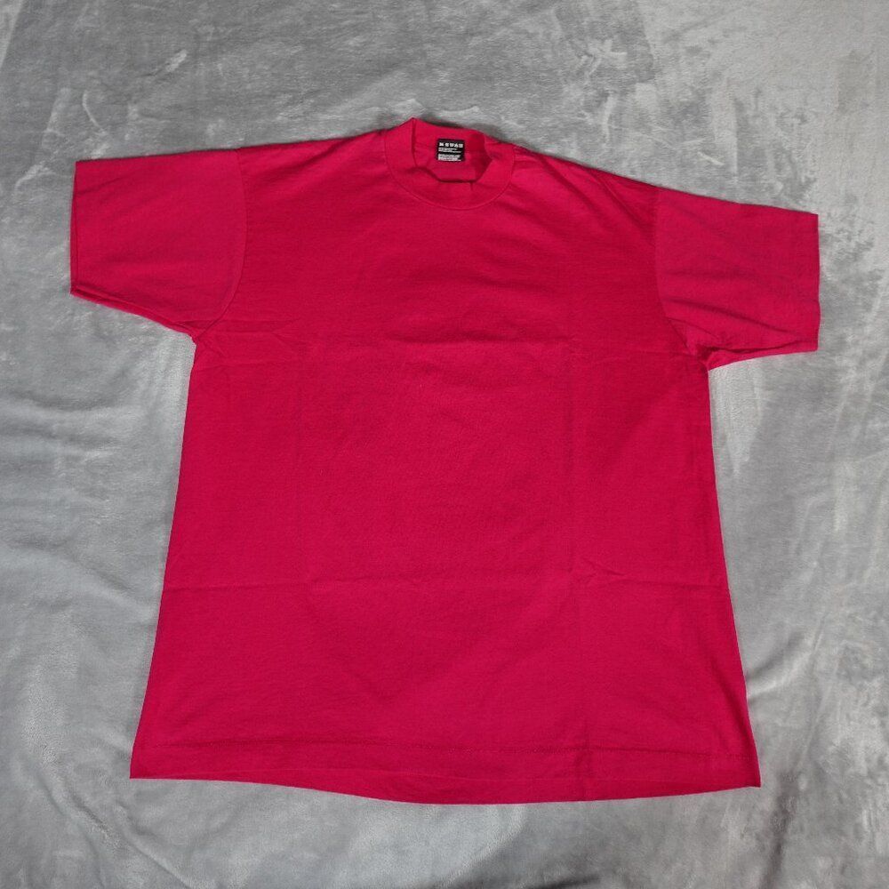 Vintage Fruit Of The Loom Best T Shirt Mens XL Single Stitch Hot Pink 90s